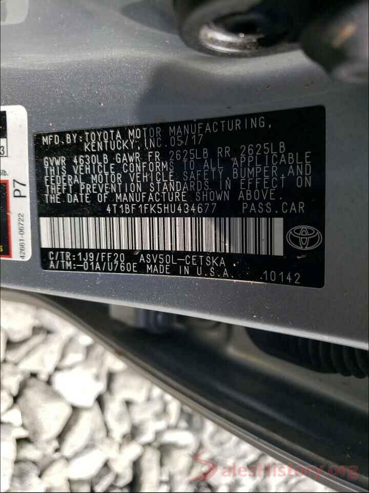 4T1BF1FK5HU434677 2017 TOYOTA CAMRY