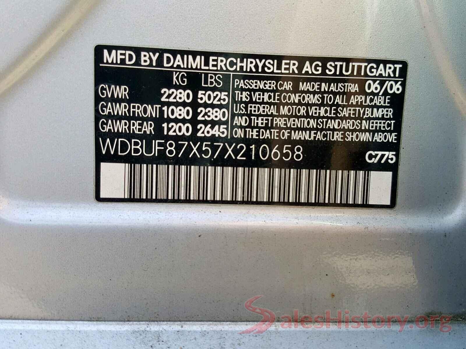 WDBUF87X57X210658 2007 MERCEDES-BENZ E 350 4MAT