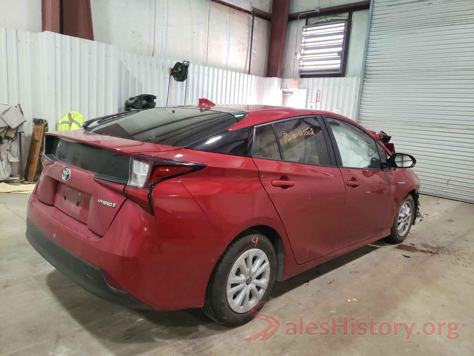 JTDKARFU3K3076821 2019 TOYOTA PRIUS