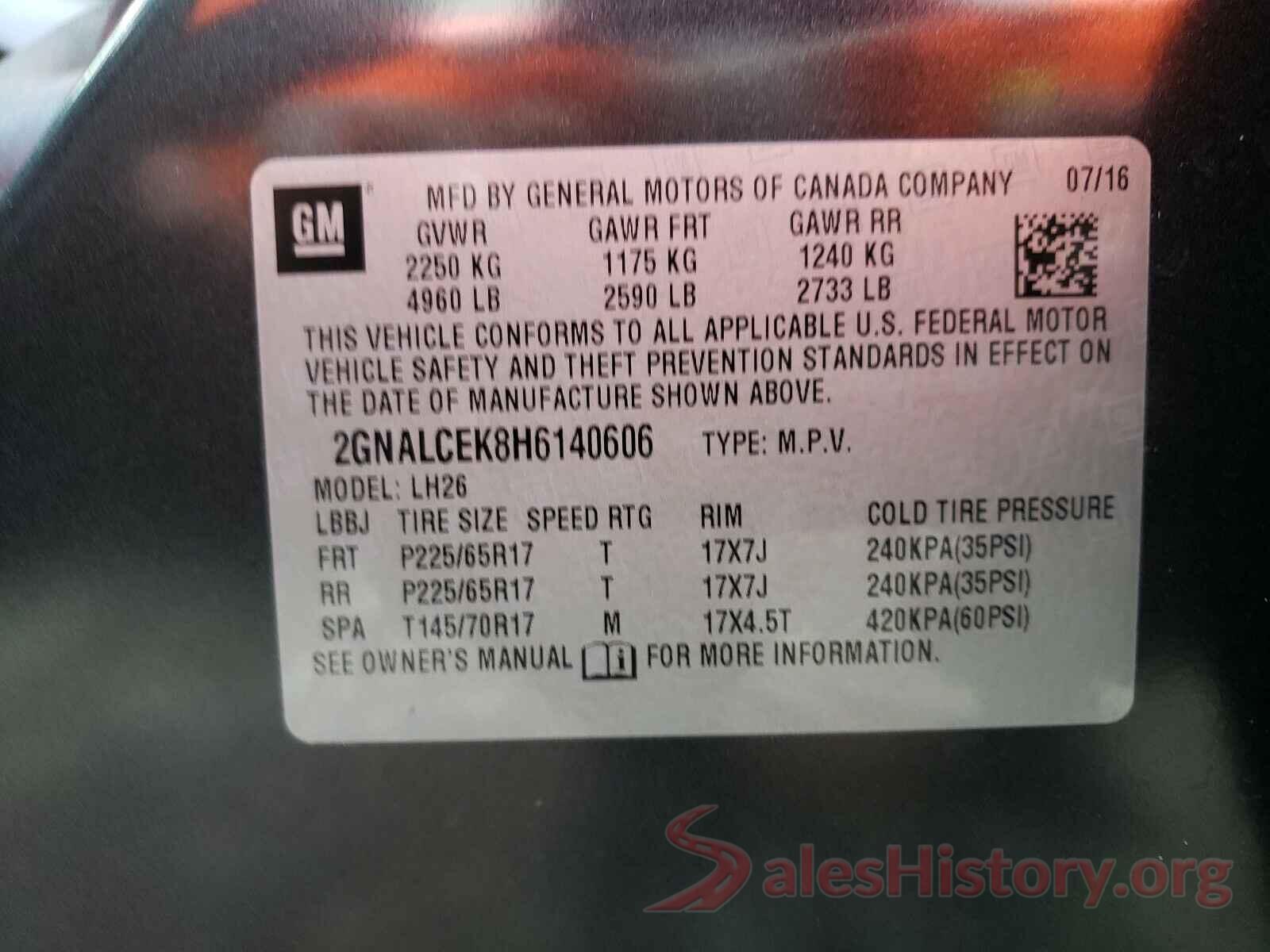 2GNALCEK8H6140606 2017 CHEVROLET EQUINOX