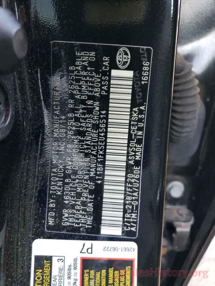 4T1BF1FK5EU456514 2014 TOYOTA CAMRY