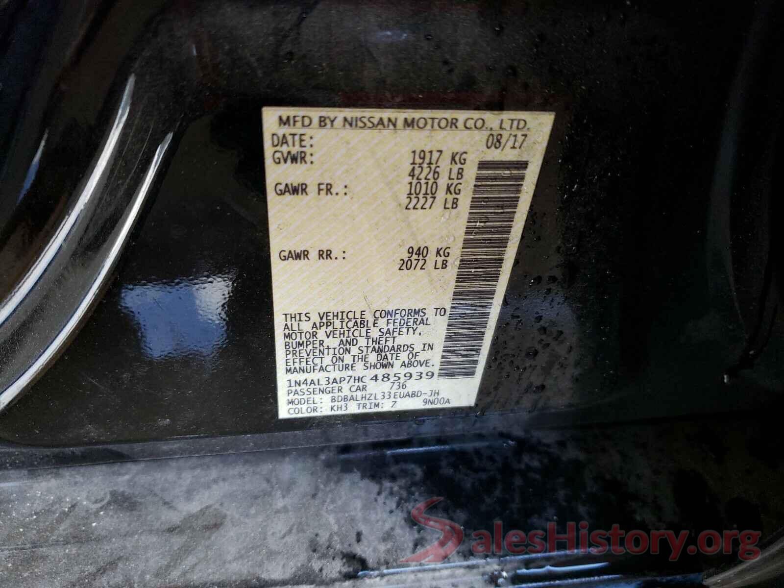 1N4AL3AP7HC485939 2017 NISSAN ALTIMA