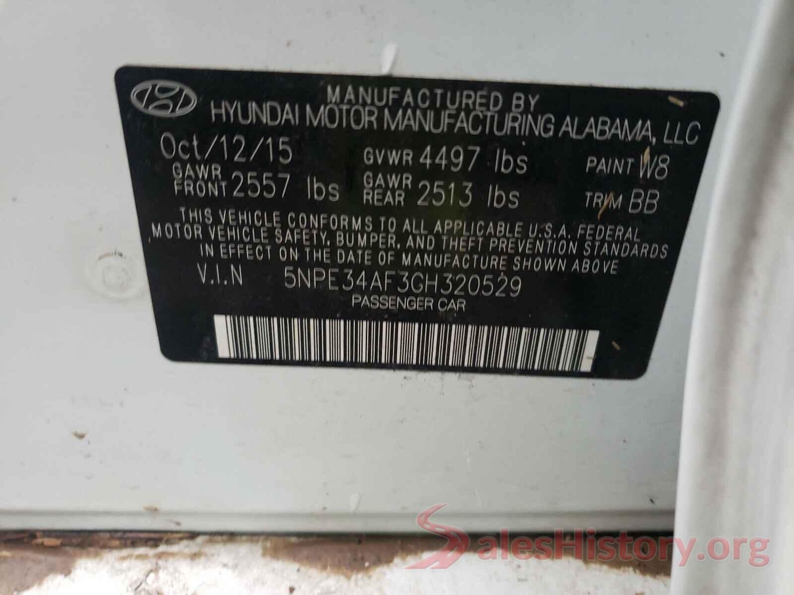 5NPE34AF3GH320529 2016 HYUNDAI SONATA