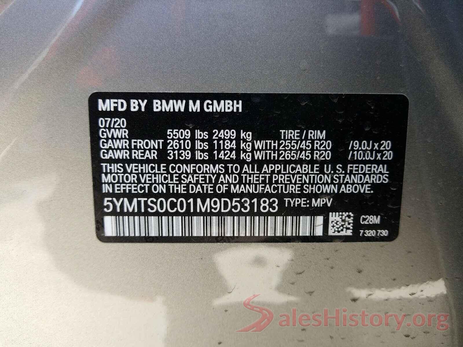 5YMTS0C01M9D53183 2021 BMW X3