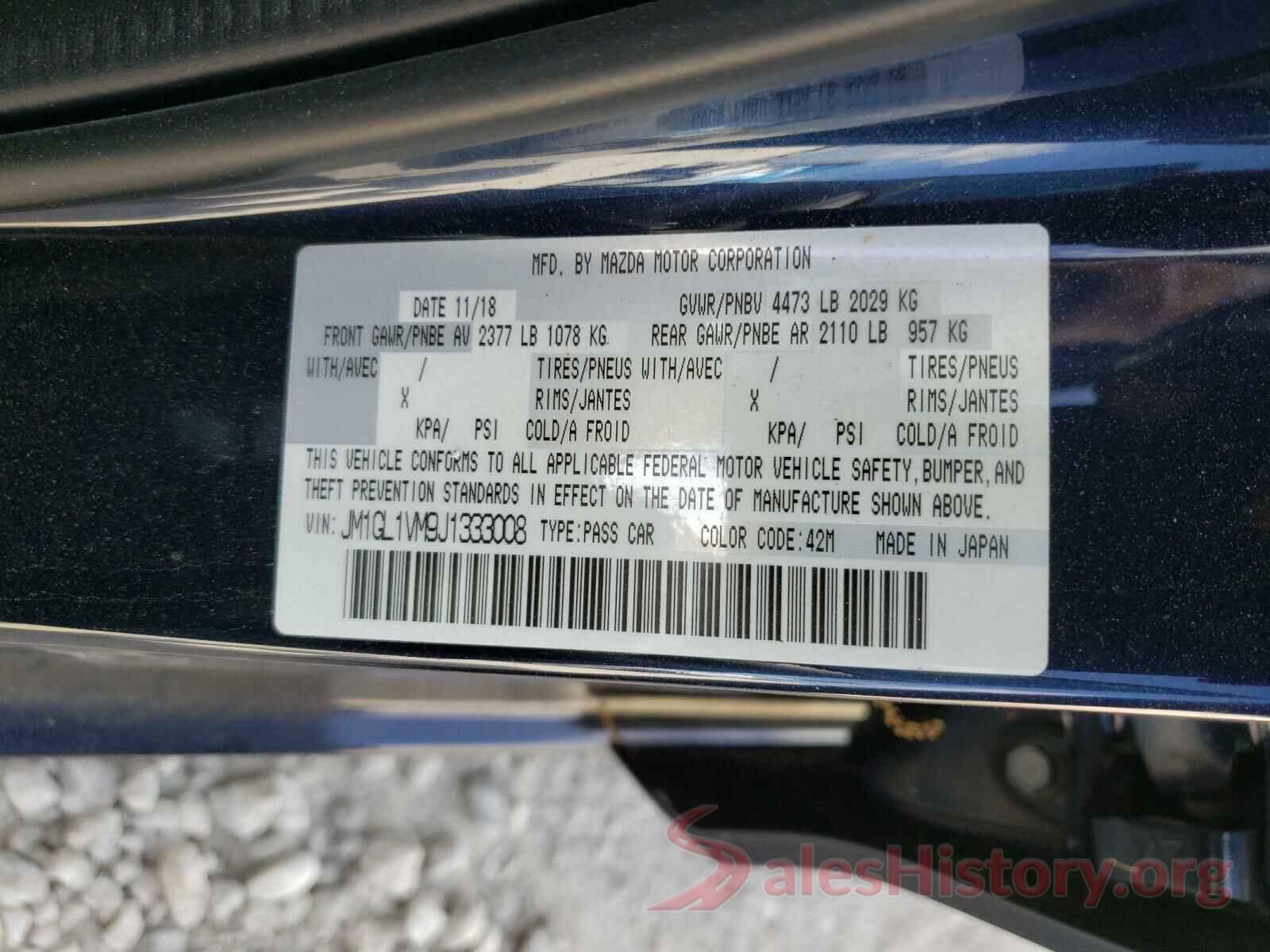 JM1GL1VM9J1333008 2018 MAZDA 6