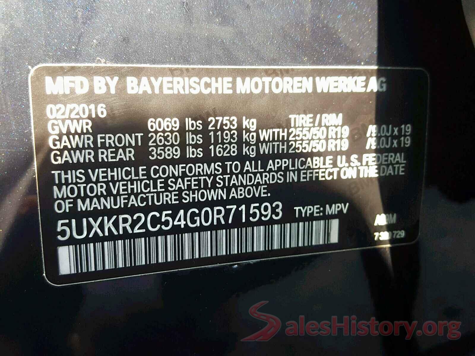 5UXKR2C54G0R71593 2016 BMW X5 SDRIVE3