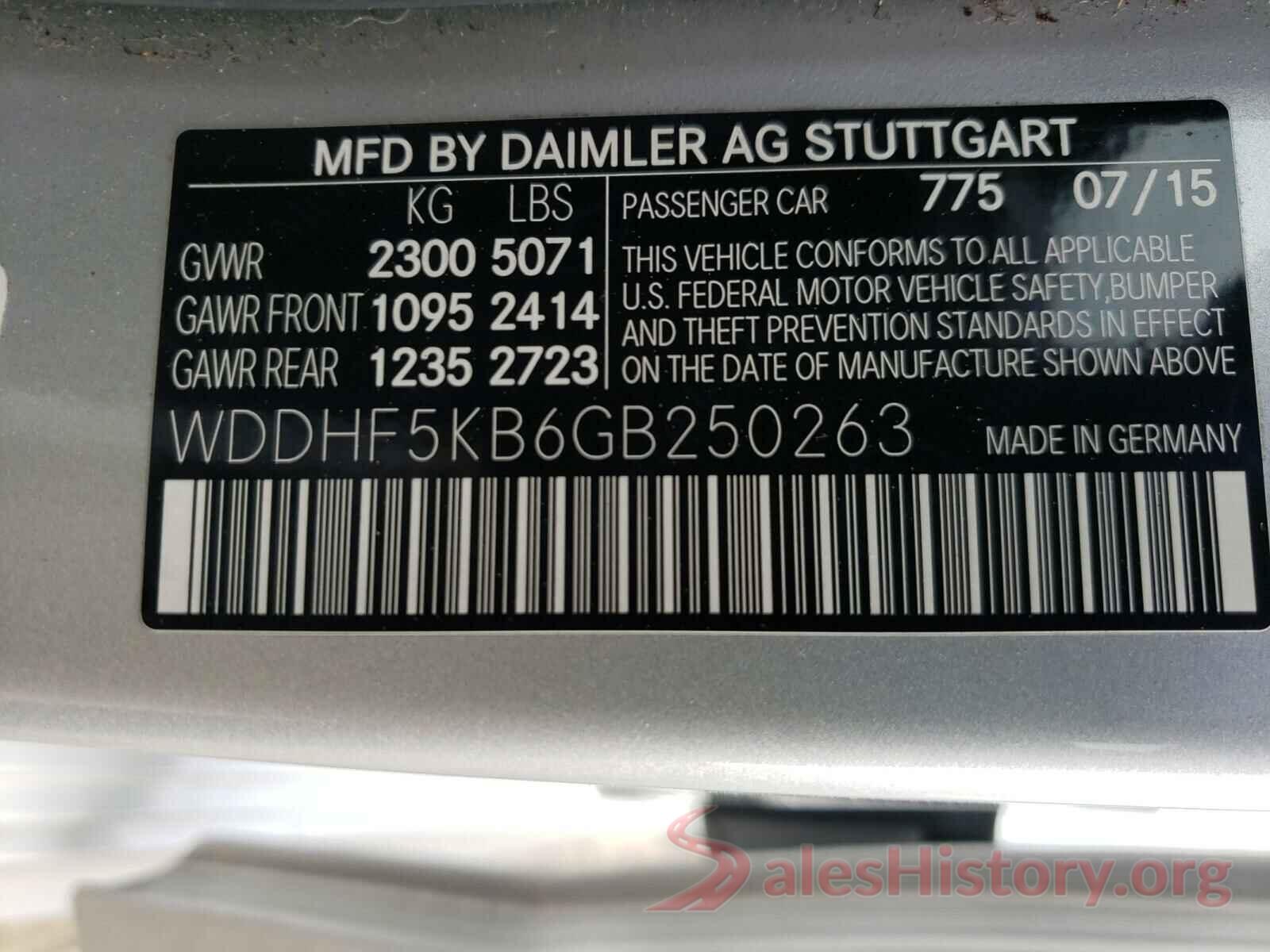 WDDHF5KB6GB250263 2016 MERCEDES-BENZ E CLASS