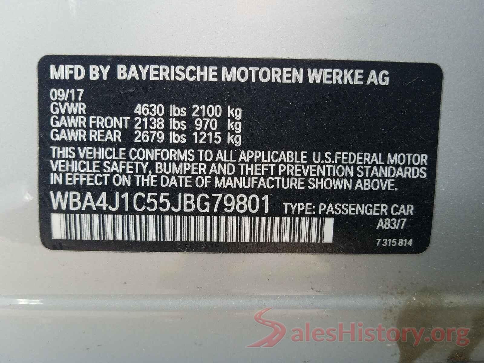 WBA4J1C55JBG79801 2018 BMW 4 SERIES