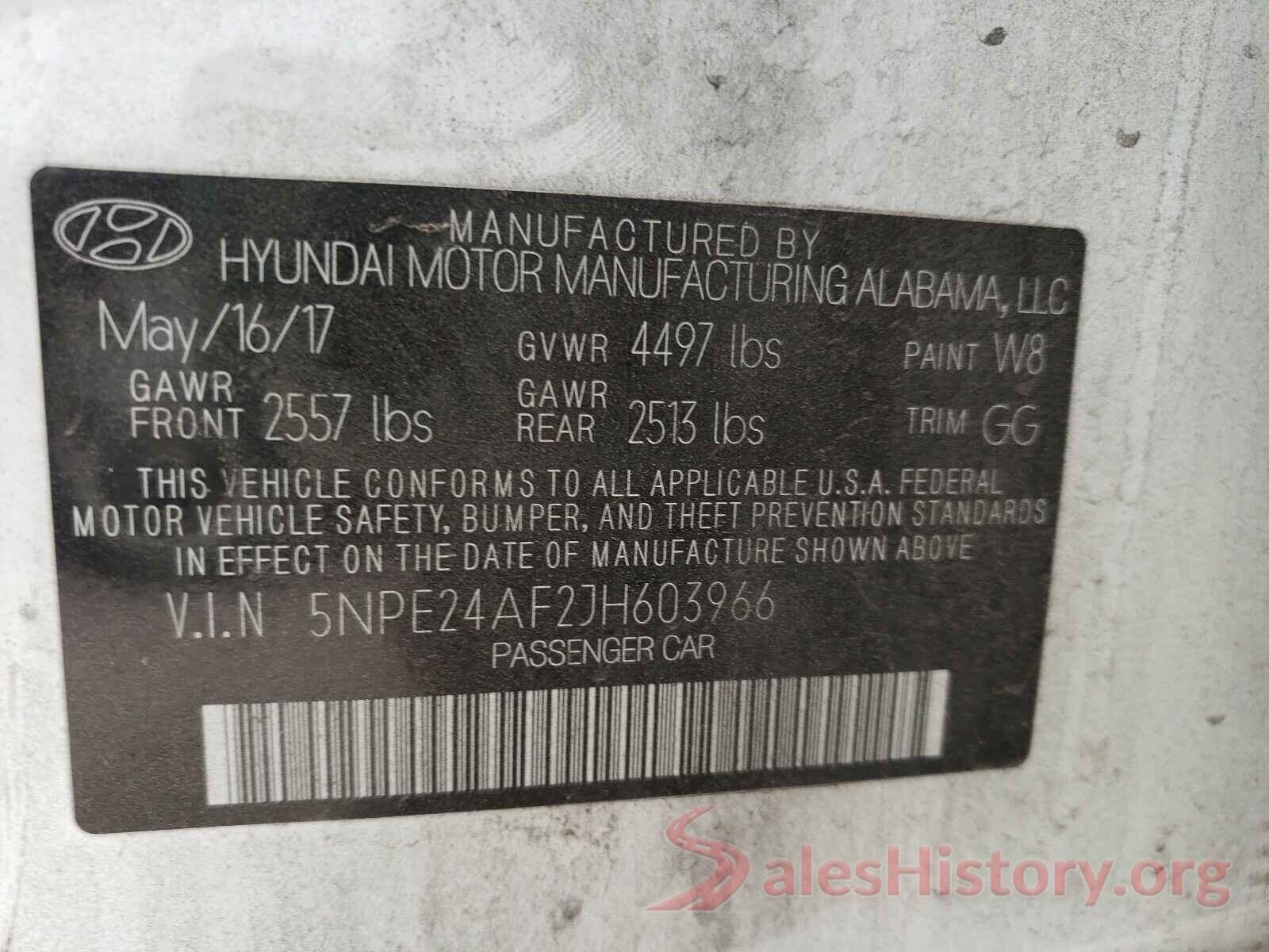 5NPE24AF2JH603966 2018 HYUNDAI SONATA