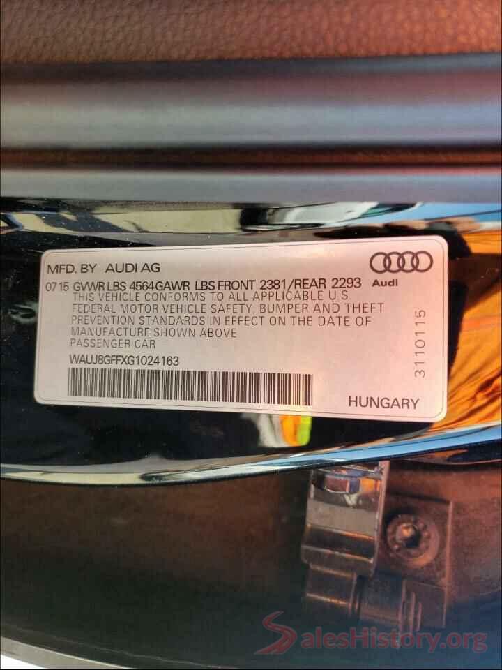 WAUJ8GFFXG1024163 2016 AUDI A3