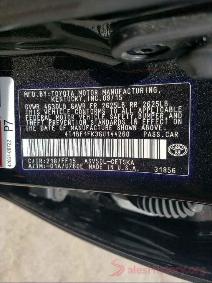 4T1BF1FK3GU144260 2016 TOYOTA CAMRY