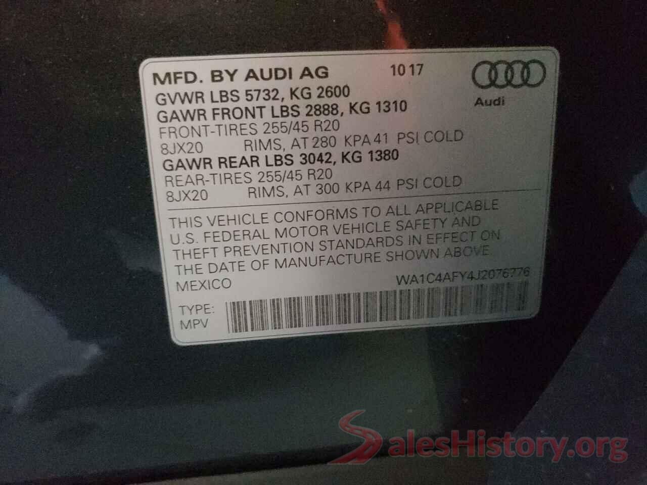 WA1C4AFY4J2076776 2018 AUDI SQ5