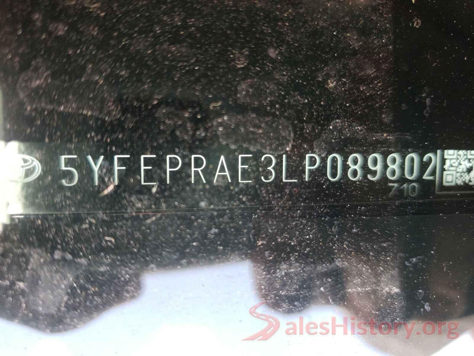 5YFEPRAE3LP089802 2020 TOYOTA COROLLA