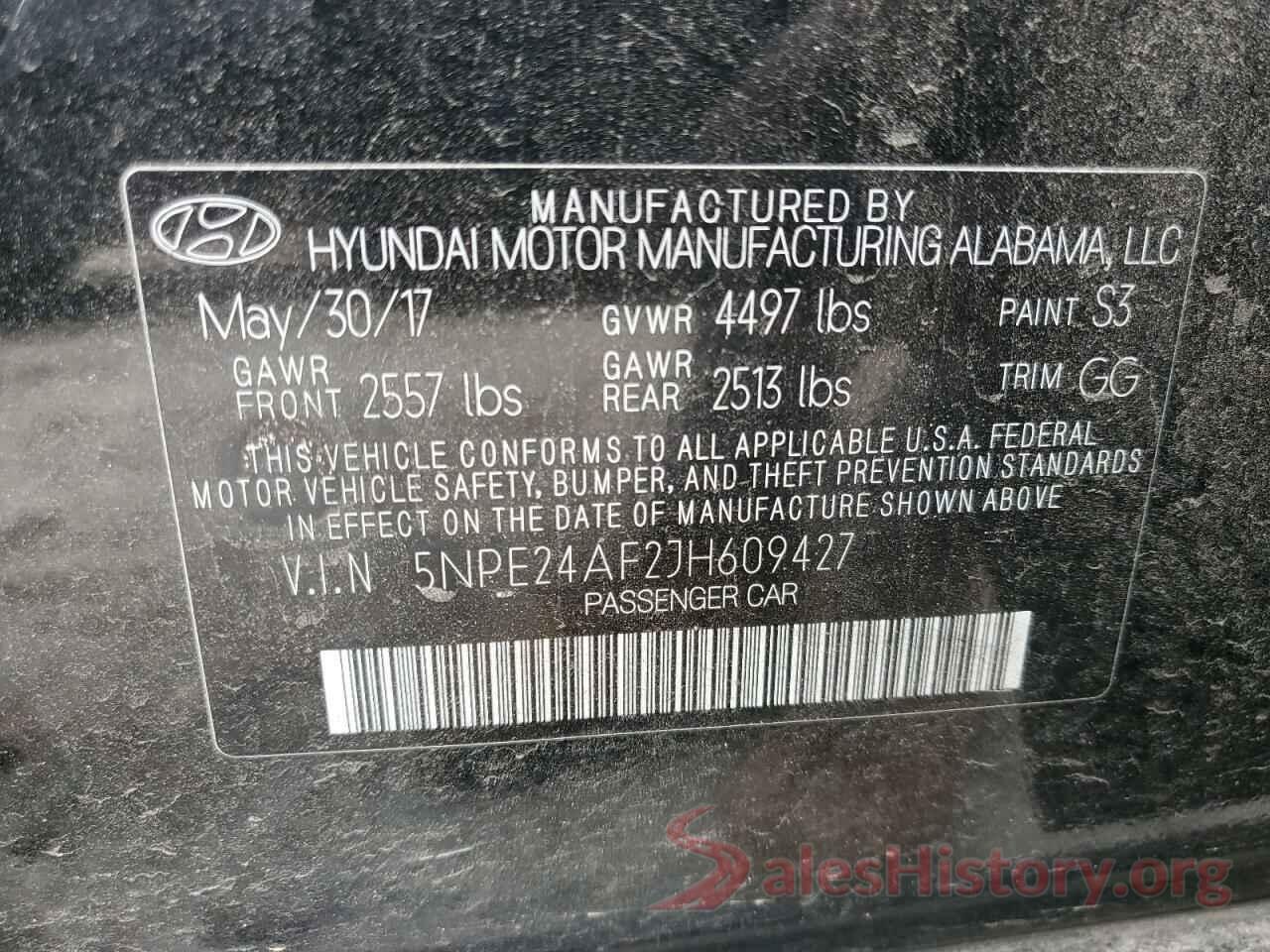 5NPE24AF2JH609427 2018 HYUNDAI SONATA