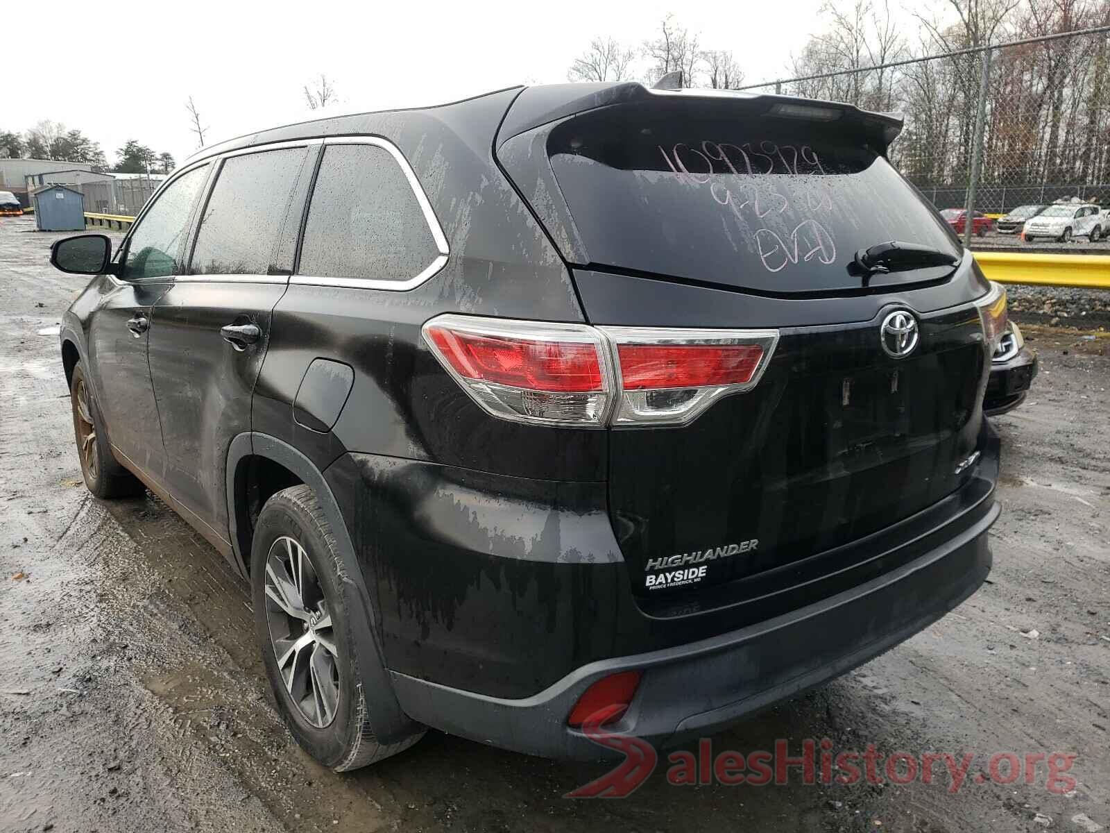 5TDJKRFH8GS309996 2016 TOYOTA HIGHLANDER