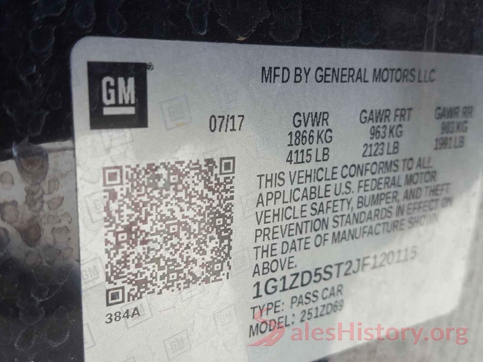 1G1ZD5ST2JF120115 2018 CHEVROLET MALIBU