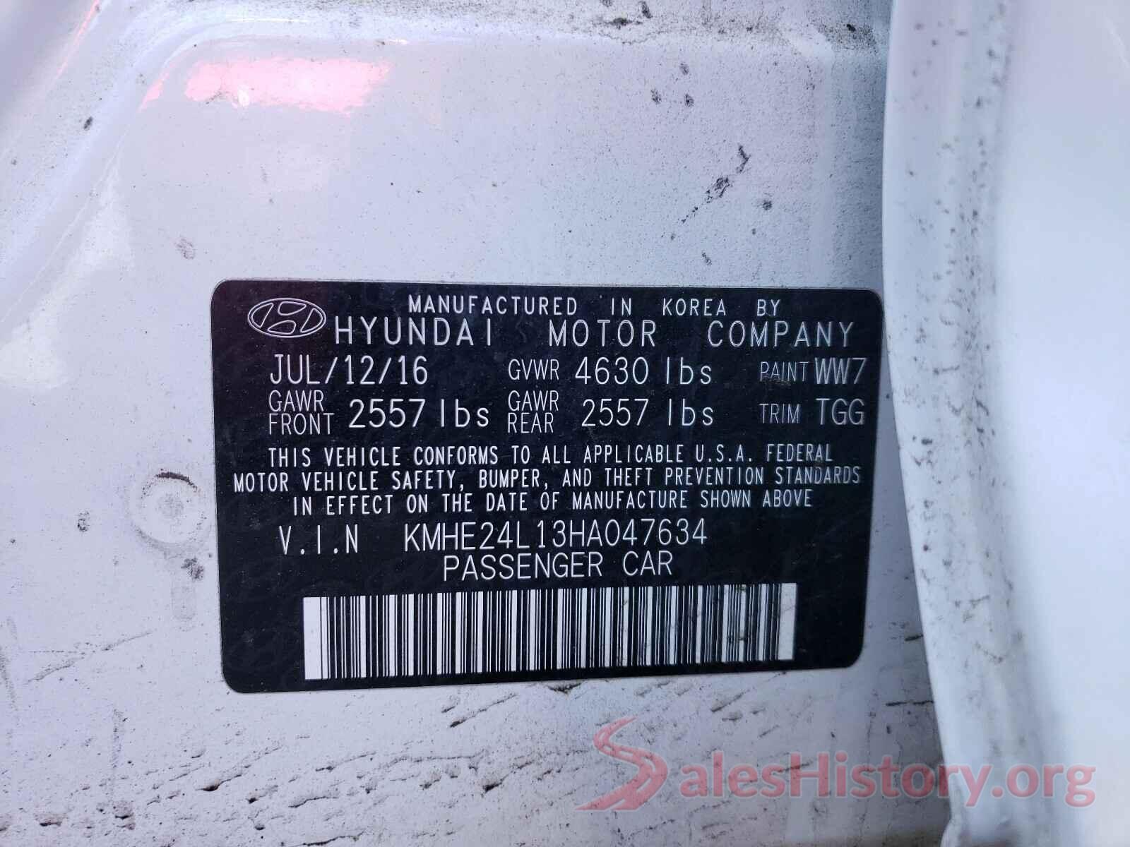 KMHE24L13HA047634 2017 HYUNDAI SONATA