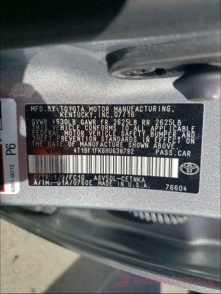 4T1BF1FK6HU638792 2017 TOYOTA CAMRY