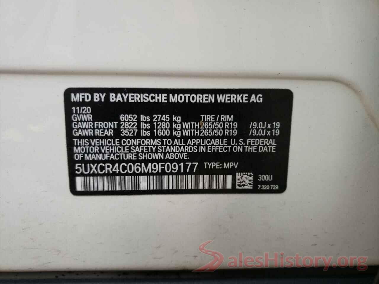 5UXCR4C06M9F09177 2021 BMW X5