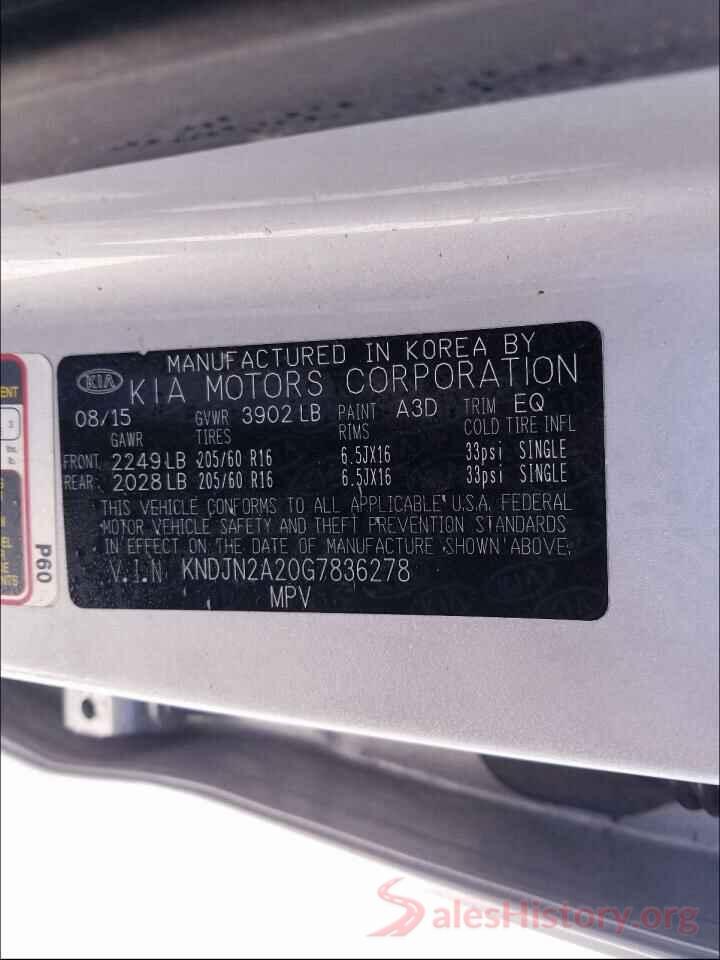 KNDJN2A20G7836278 2016 KIA SOUL