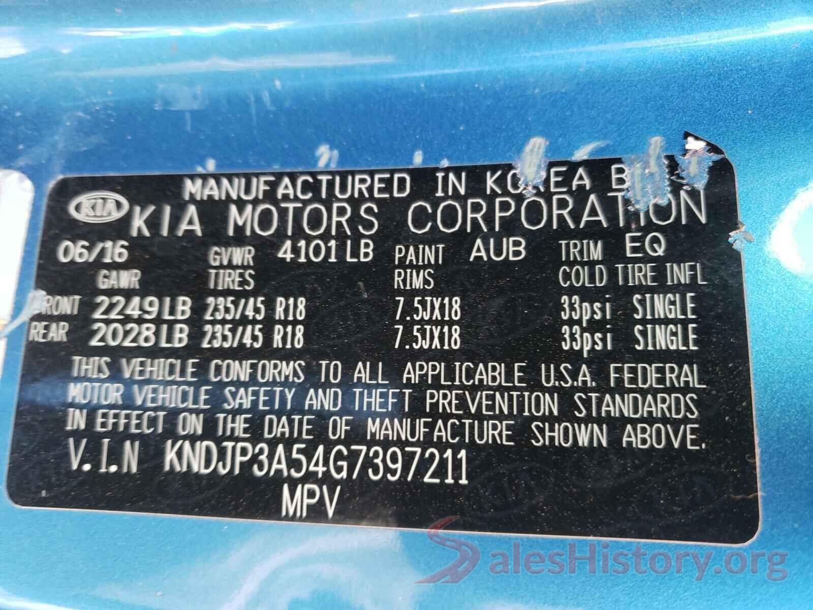 KNDJP3A54G7397211 2016 KIA SOUL