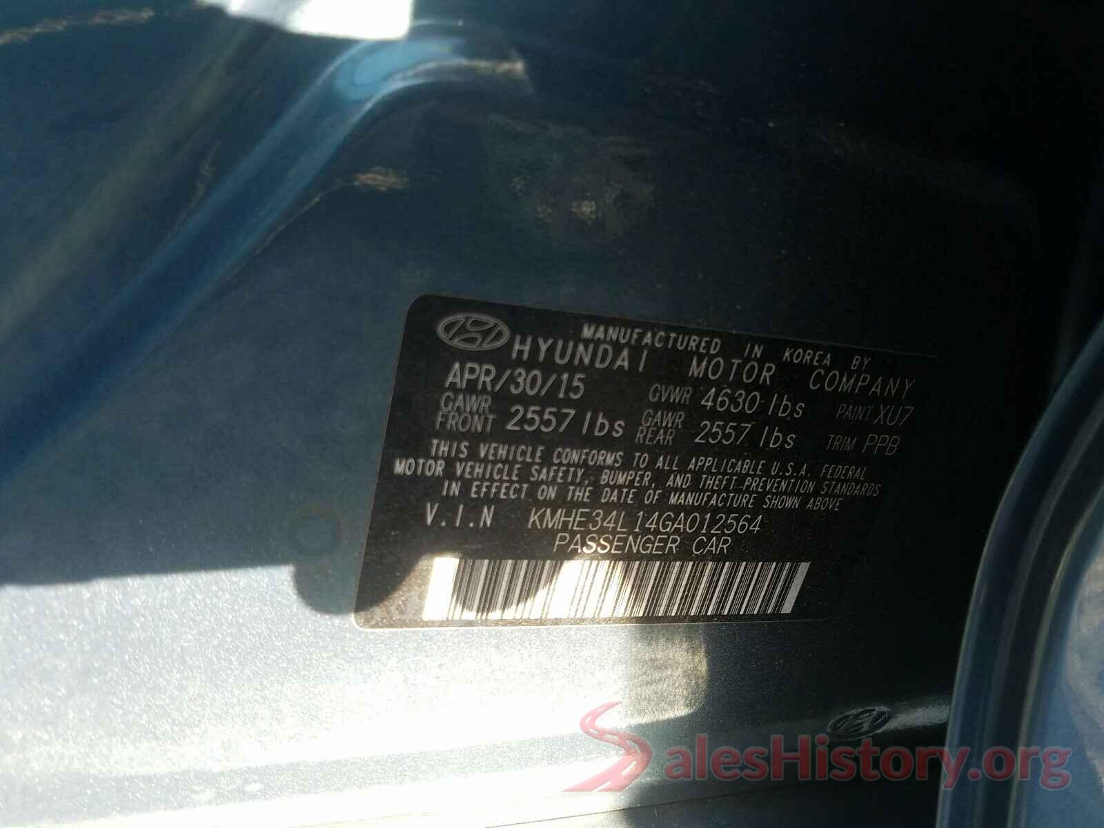 KMHE34L14GA012564 2016 HYUNDAI SONATA