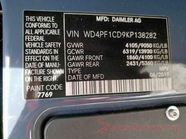 WD4PF1CD9KP138282 2019 MERCEDES-BENZ SPRINTER