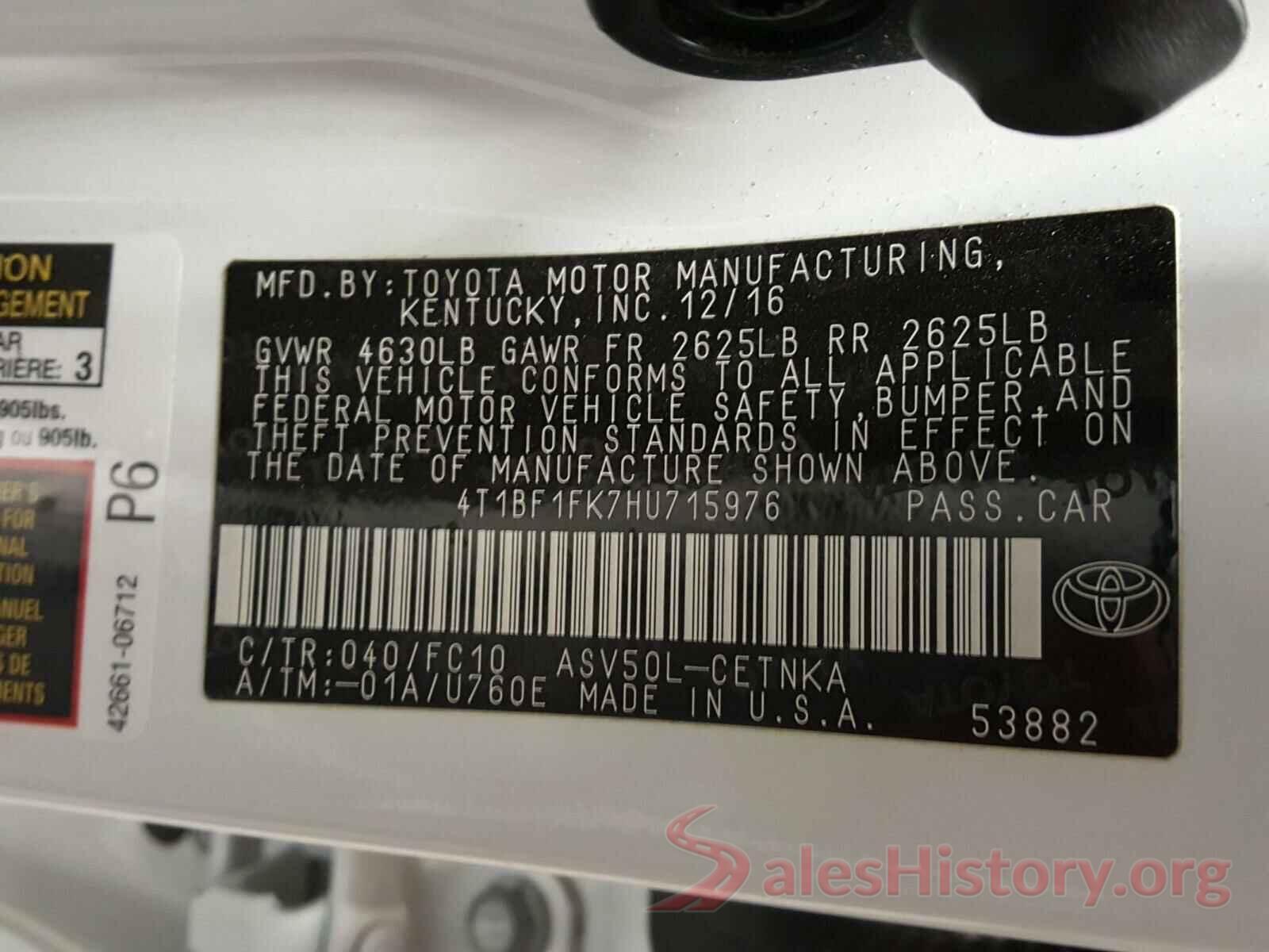 4T1BF1FK7HU715976 2017 TOYOTA CAMRY