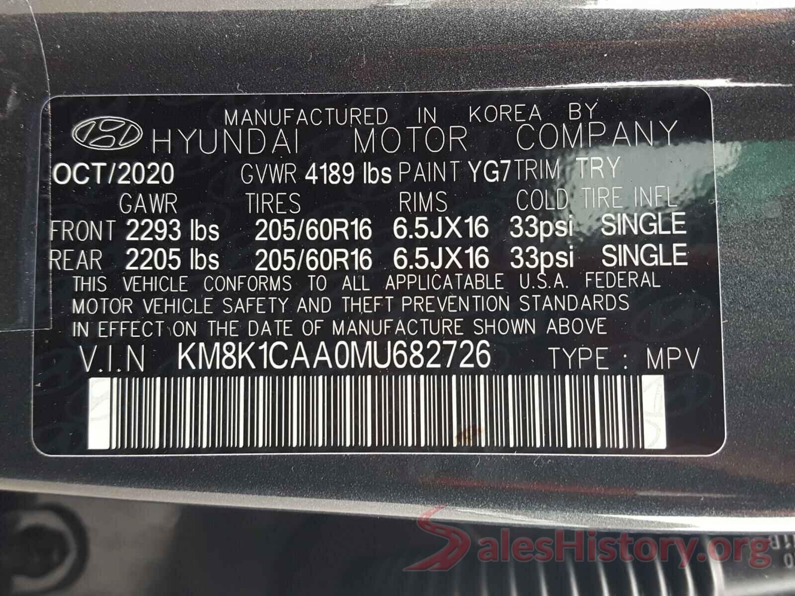 KM8K1CAA0MU682726 2021 HYUNDAI KONA