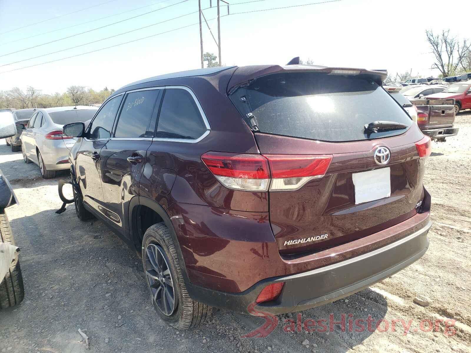 5TDKZRFH3KS336161 2019 TOYOTA HIGHLANDER