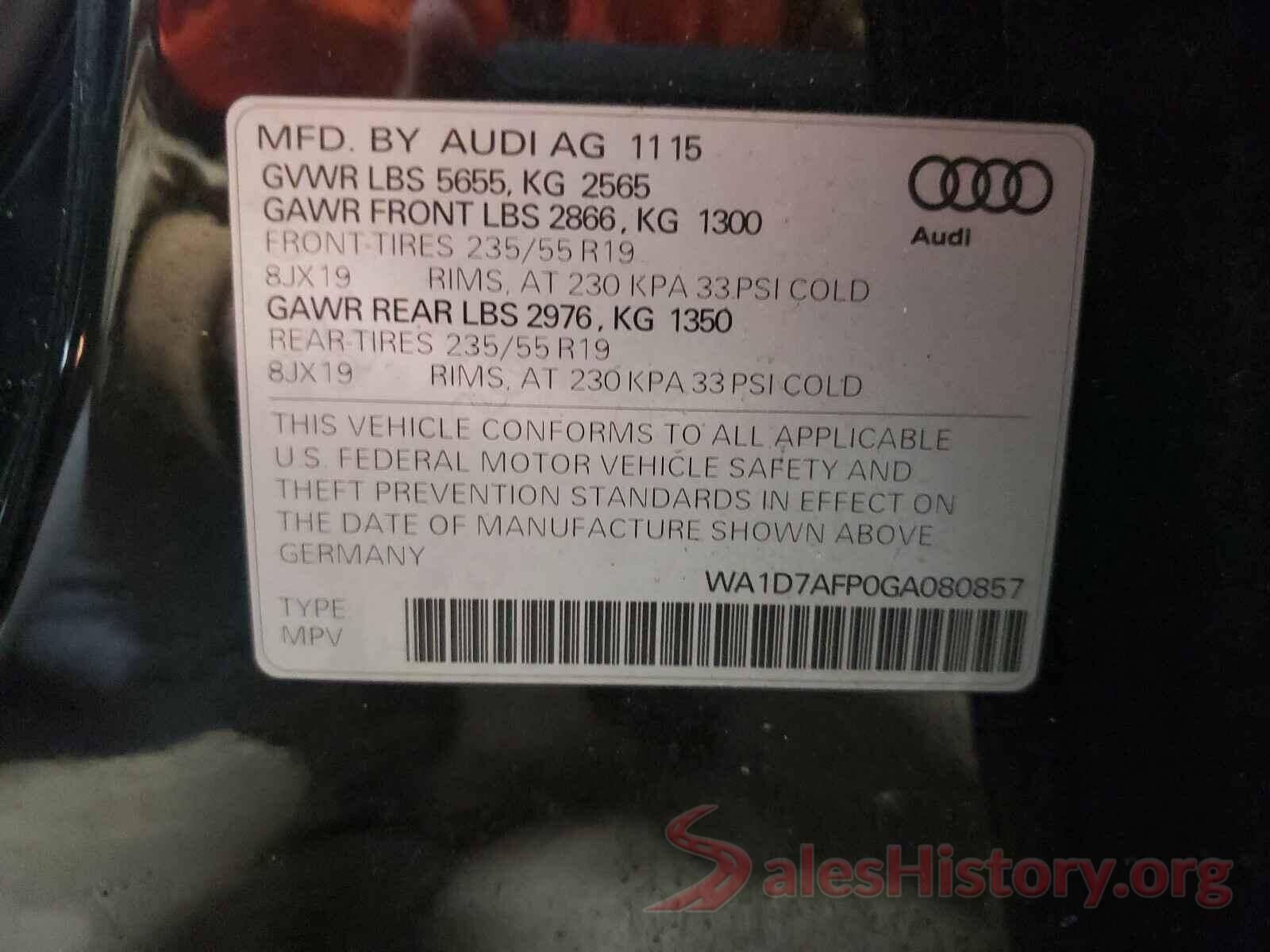 WA1D7AFP0GA080857 2016 AUDI Q5