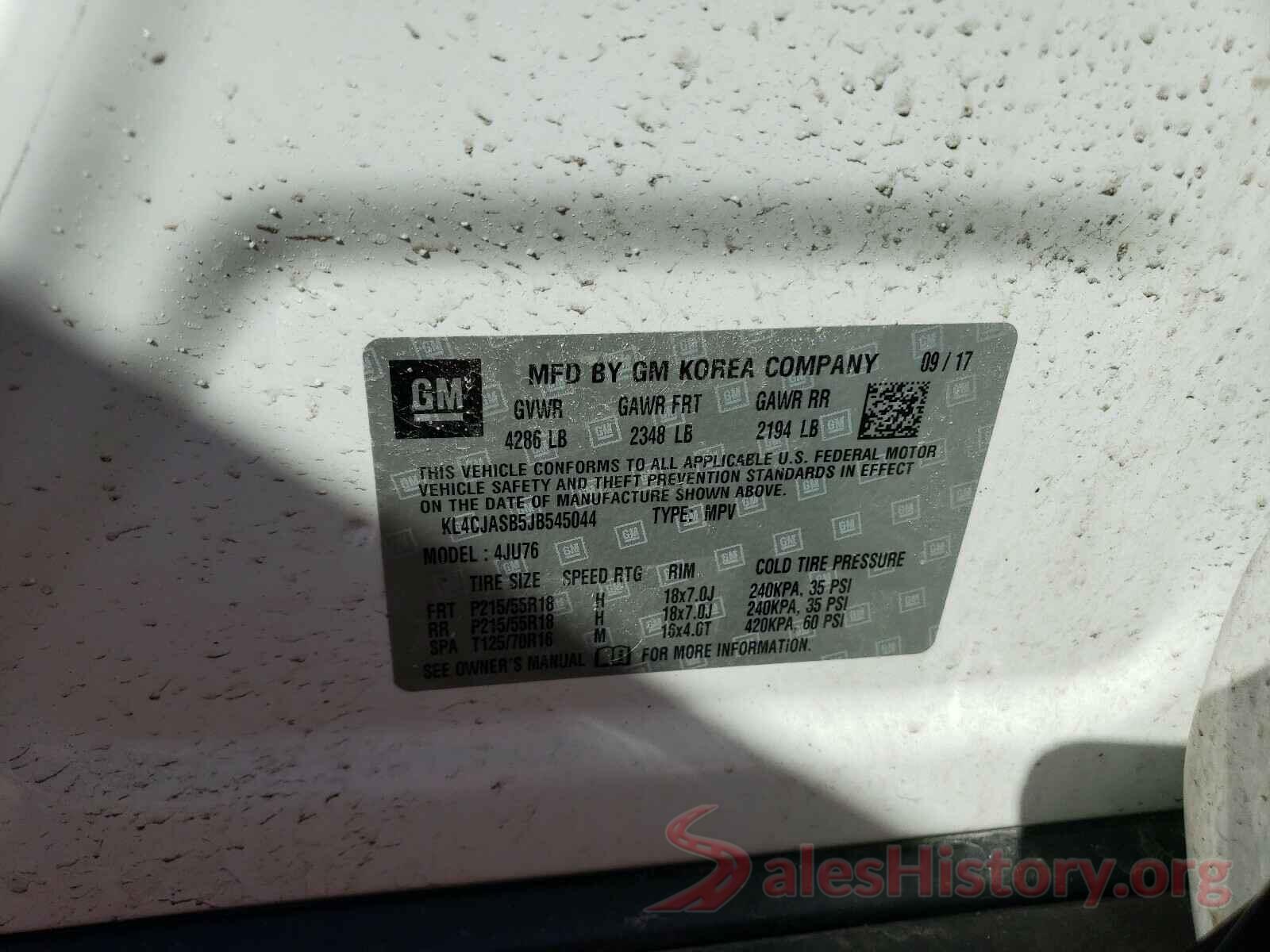 KL4CJASB5JB545044 2018 BUICK ENCORE