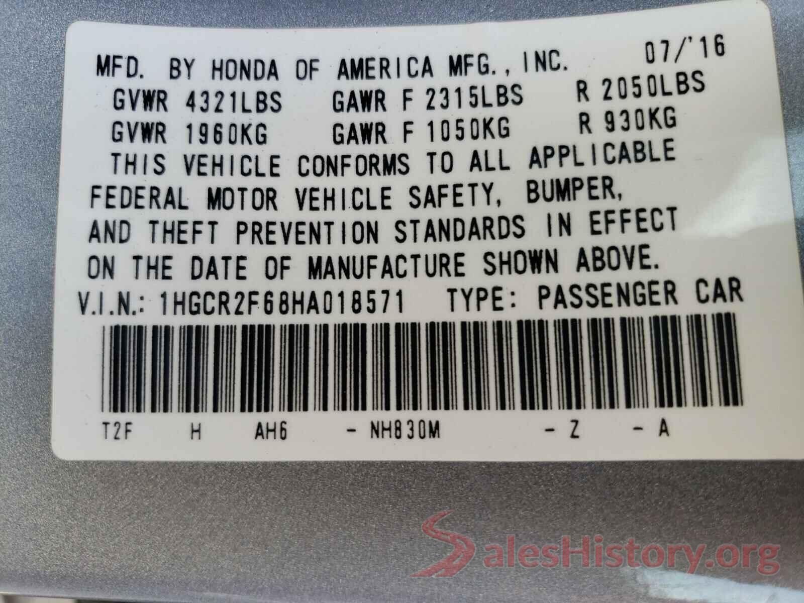 1HGCR2F68HA018571 2017 HONDA ACCORD