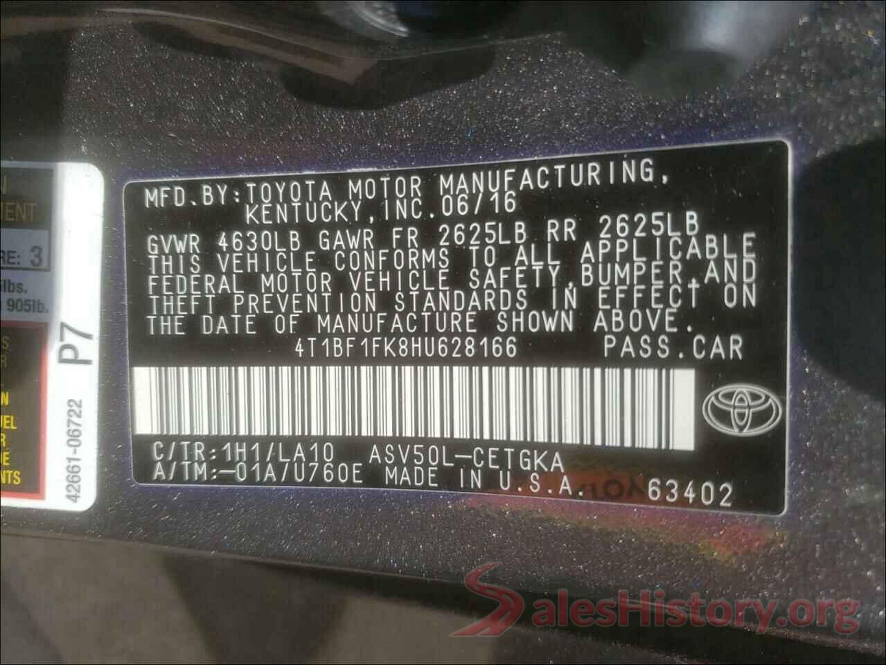 4T1BF1FK8HU628166 2017 TOYOTA CAMRY