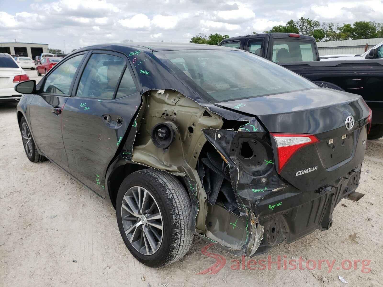 5YFBURHE7GP370220 2016 TOYOTA COROLLA