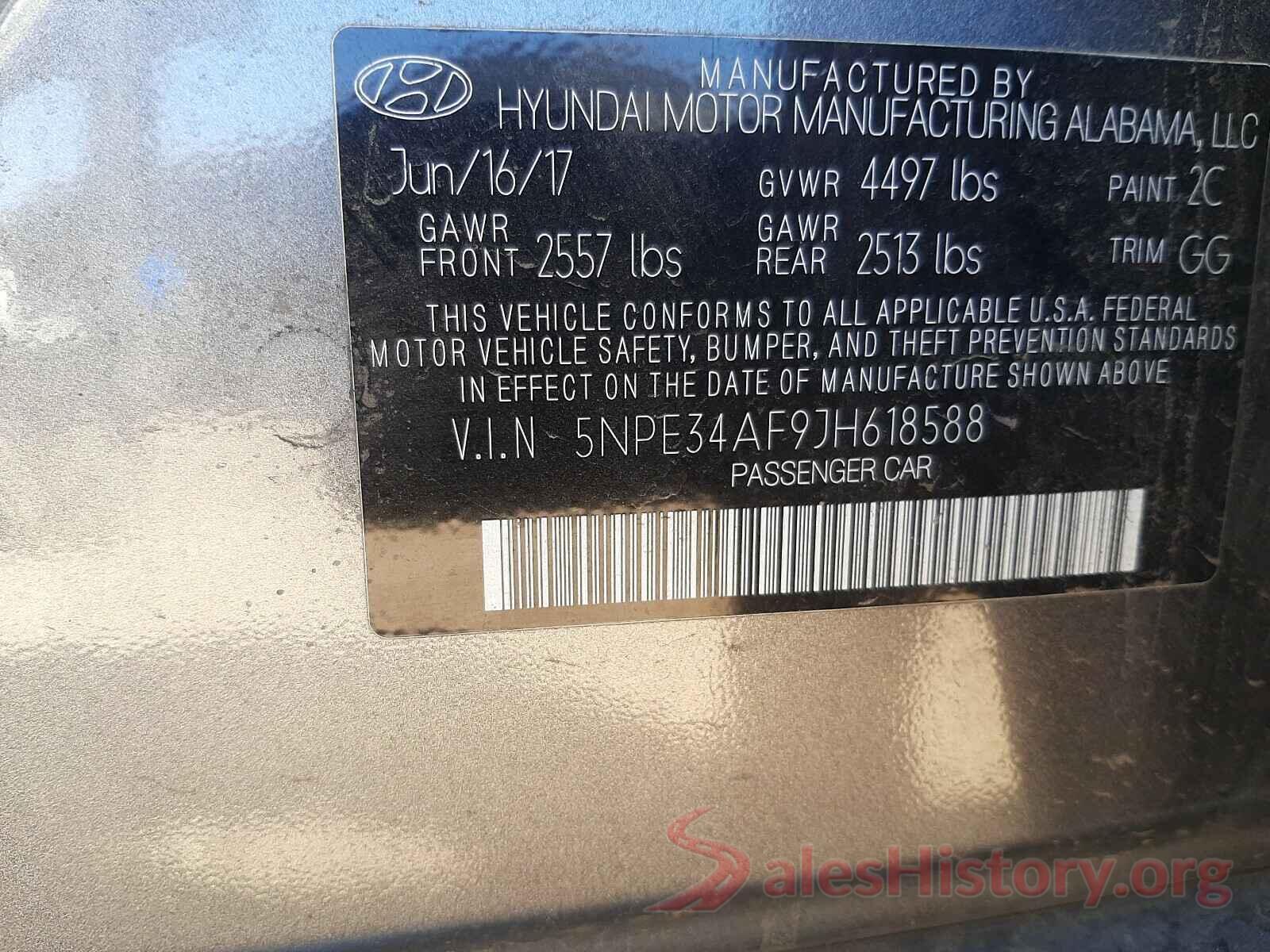 5NPE34AF9JH618588 2018 HYUNDAI SONATA