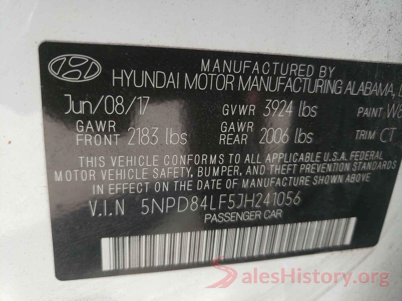 5NPD84LF5JH241056 2018 HYUNDAI ELANTRA