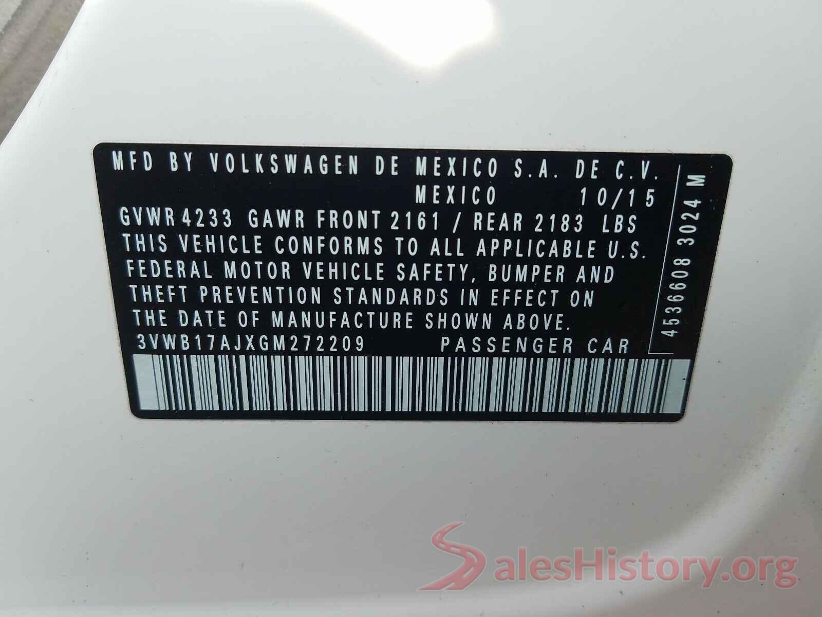 3VWB17AJXGM272209 2016 VOLKSWAGEN JETTA