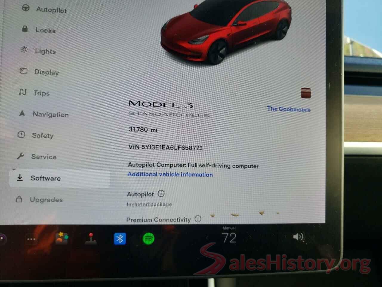 5YJ3E1EA6LF658773 2020 TESLA MODEL 3