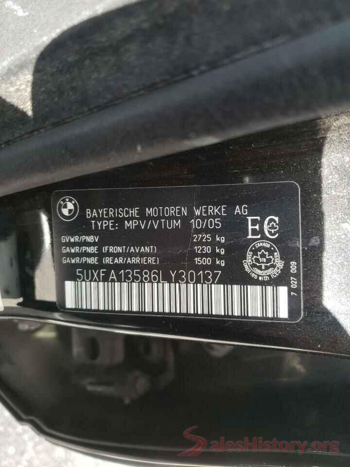 5UXFA13586LY30137 2006 BMW X5