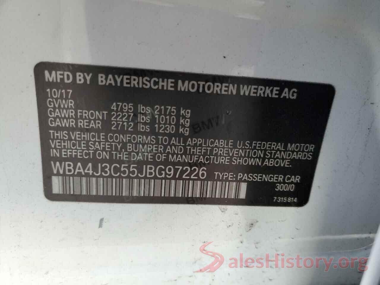 WBA4J3C55JBG97226 2018 BMW 4 SERIES