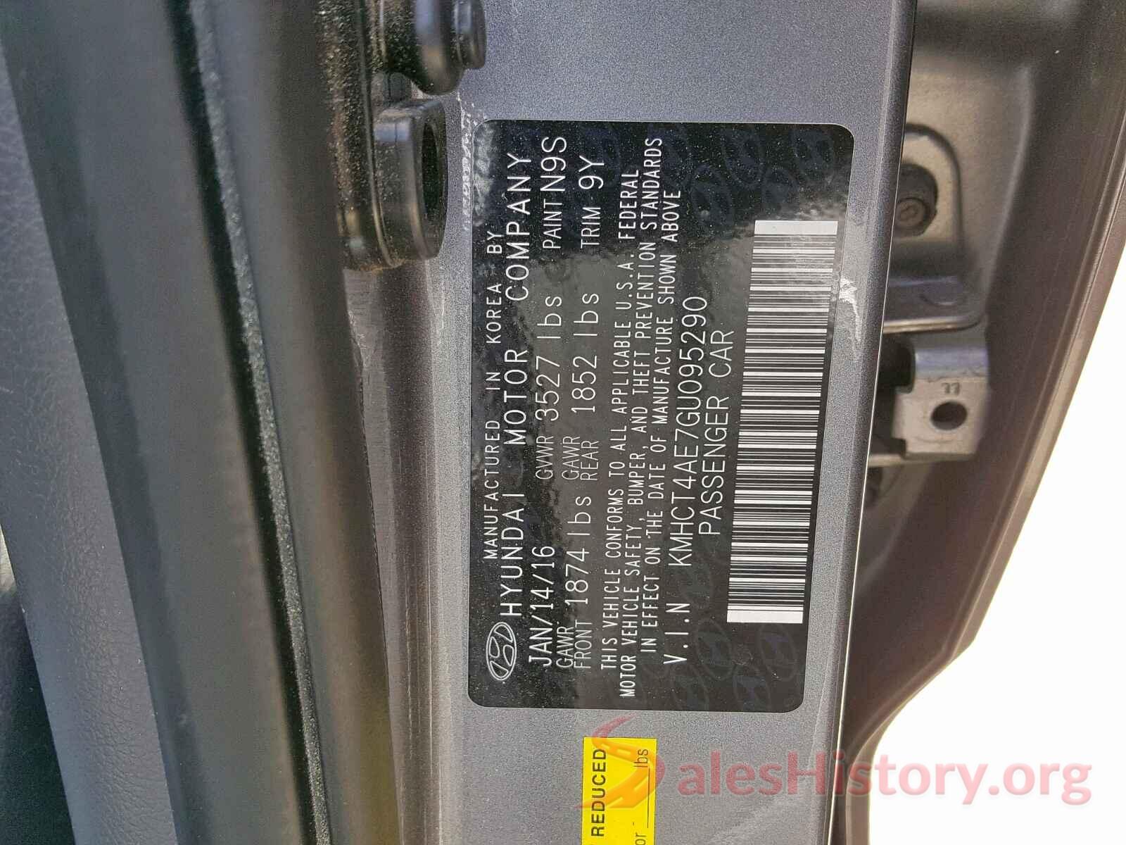 KMHCT4AE7GU095290 2016 HYUNDAI ACCENT