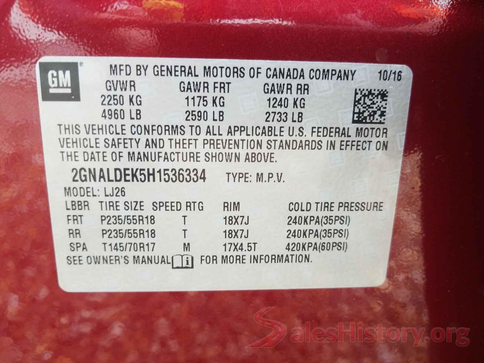 2GNALDEK5H1536334 2017 CHEVROLET EQUINOX