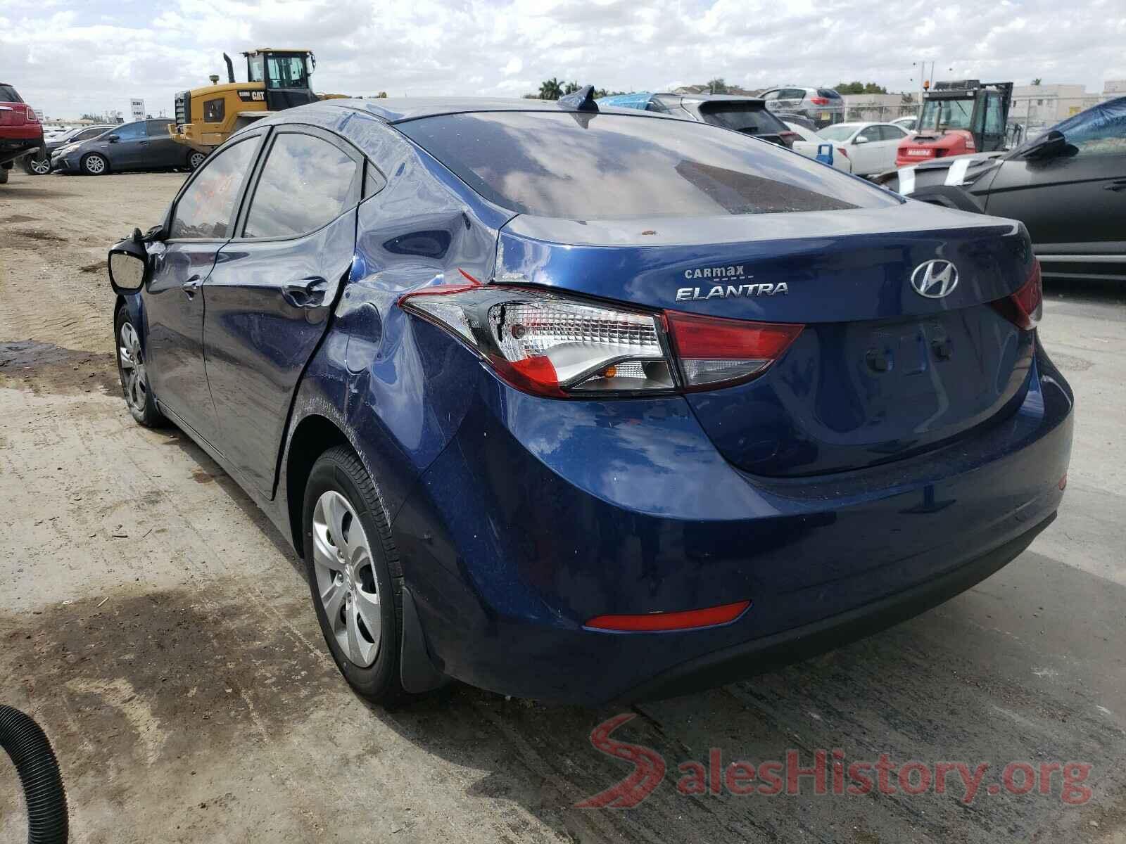 5NPDH4AE9GH736010 2016 HYUNDAI ELANTRA