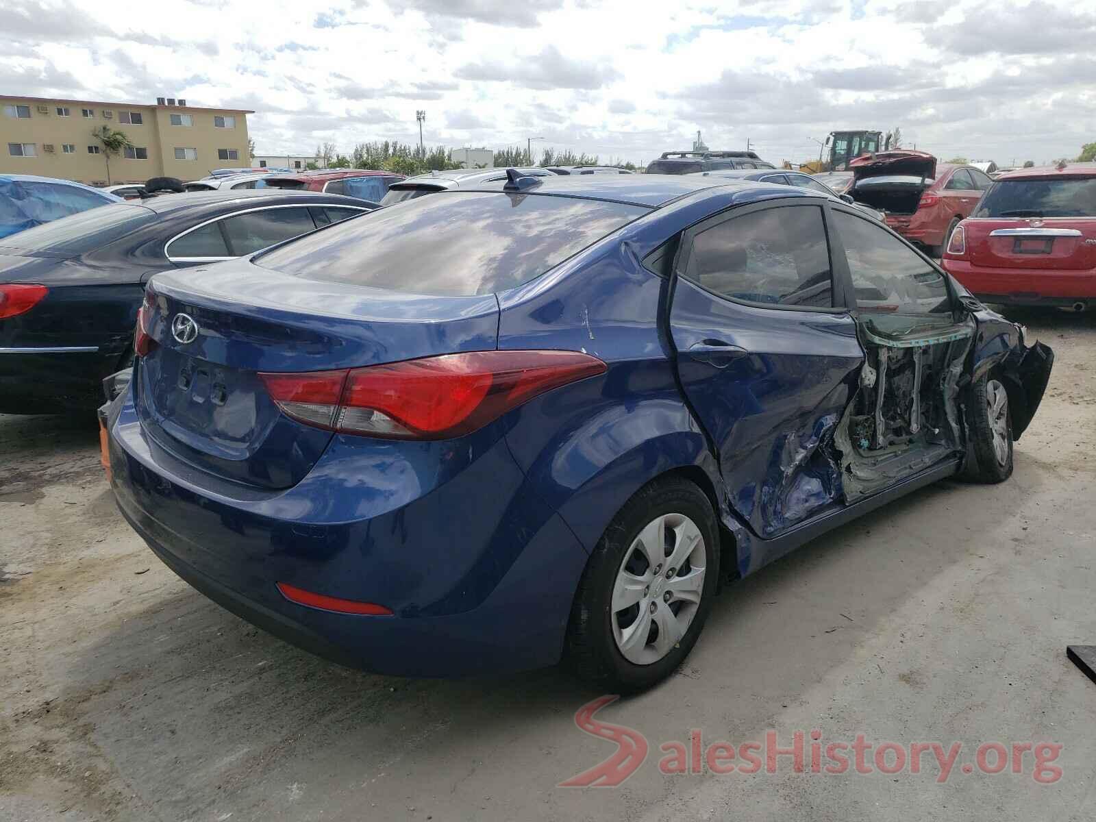 5NPDH4AE9GH736010 2016 HYUNDAI ELANTRA