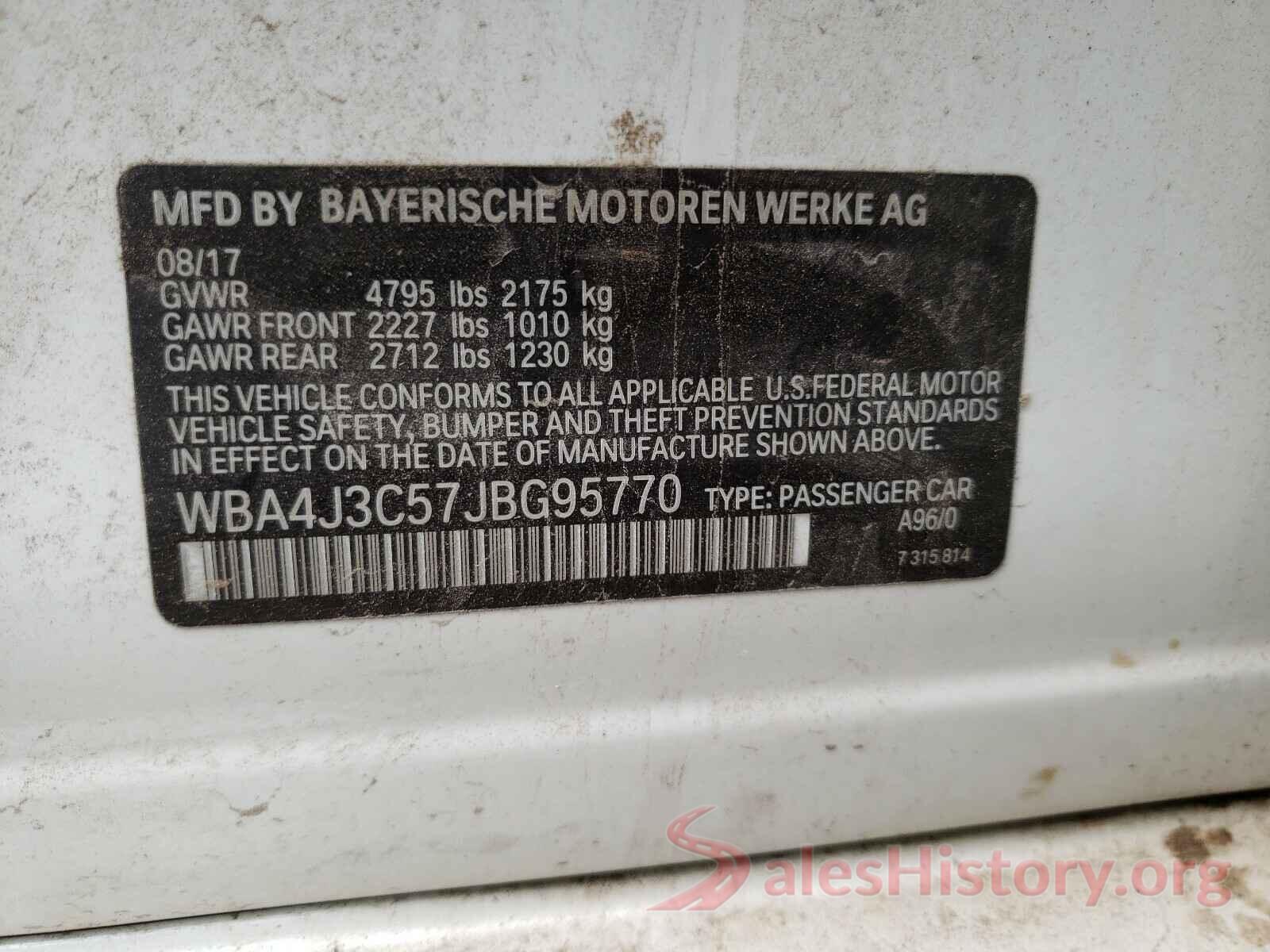 WBA4J3C57JBG95770 2018 BMW 4 SERIES