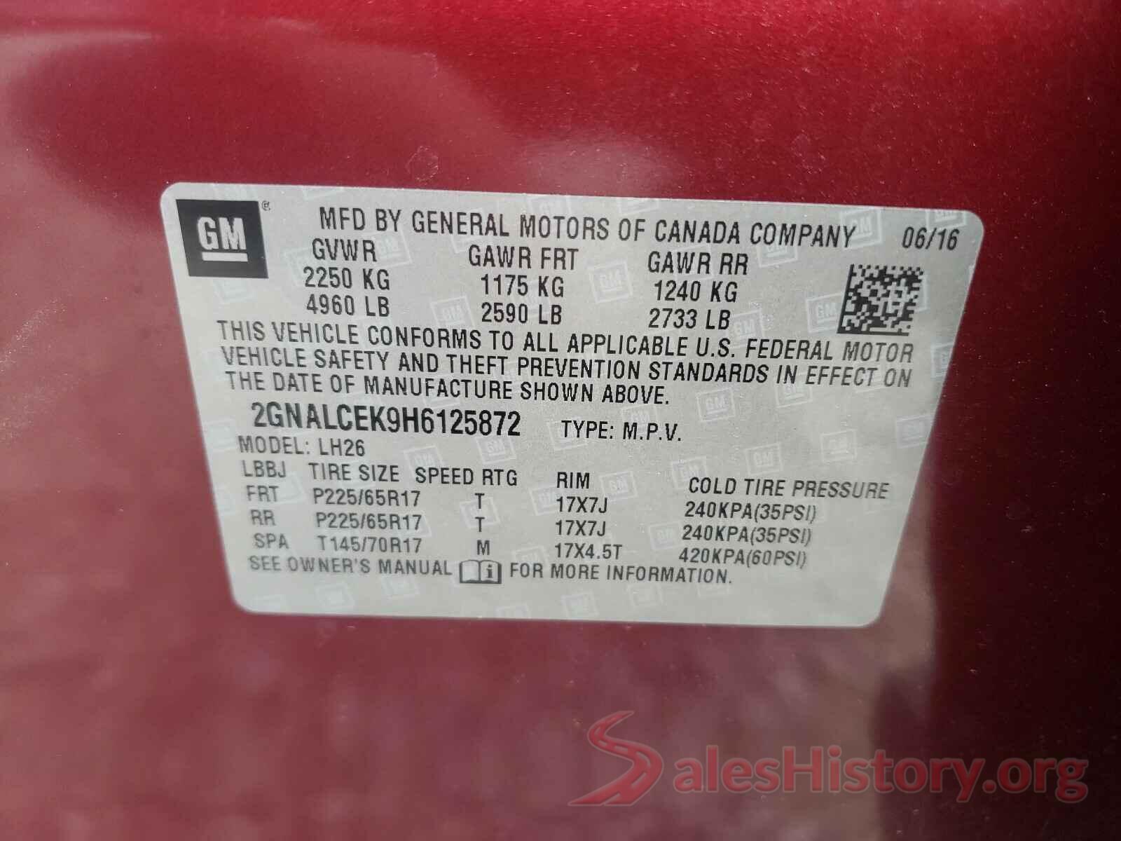 2GNALCEK9H6125872 2017 CHEVROLET EQUINOX