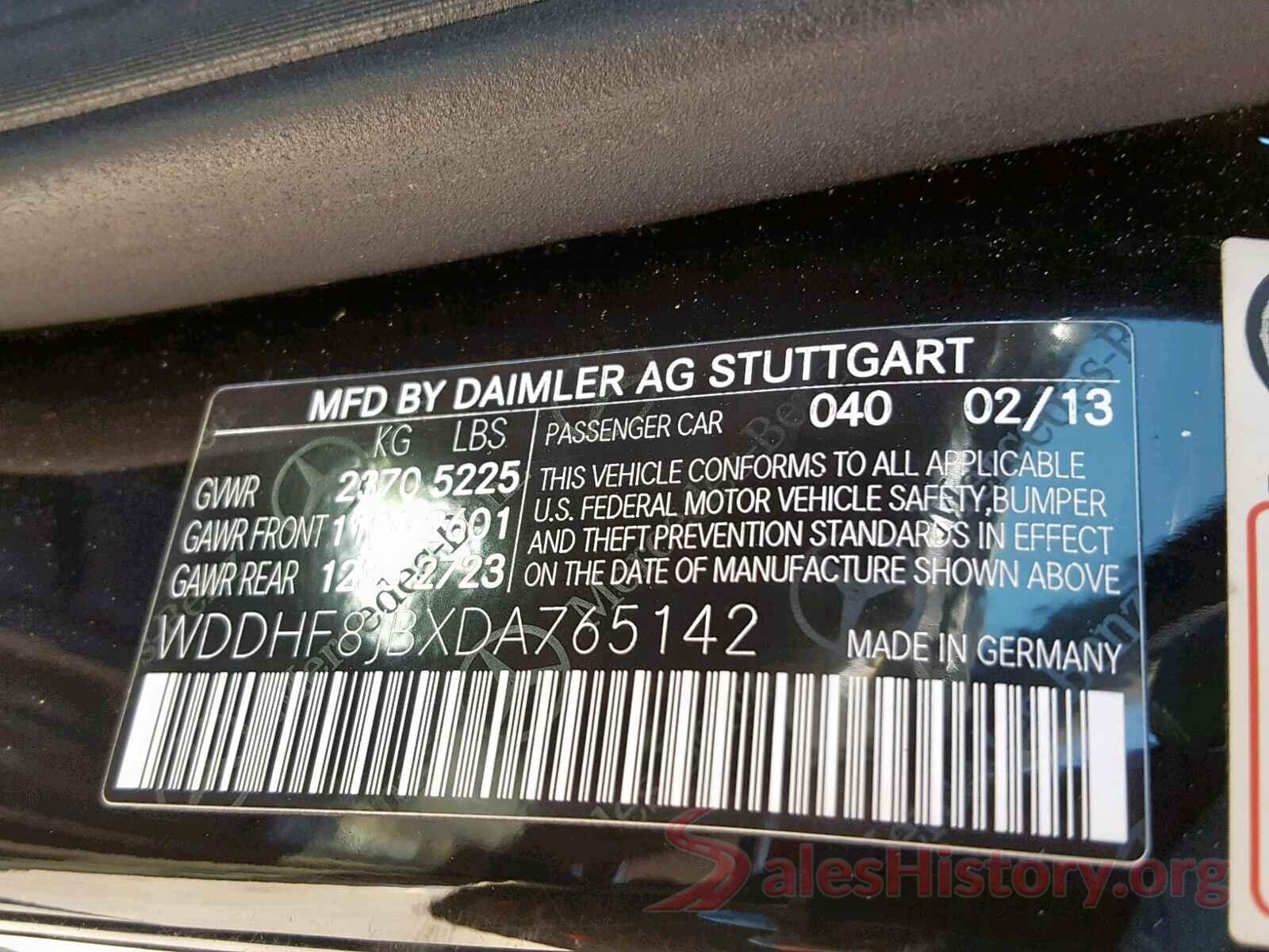 WDDHF8JBXDA765142 2013 MERCEDES-BENZ E 350 4MAT