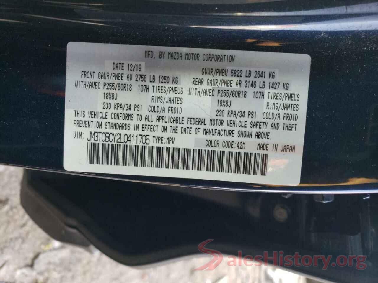 JM3TCBCY2L0411705 2020 MAZDA CX-9