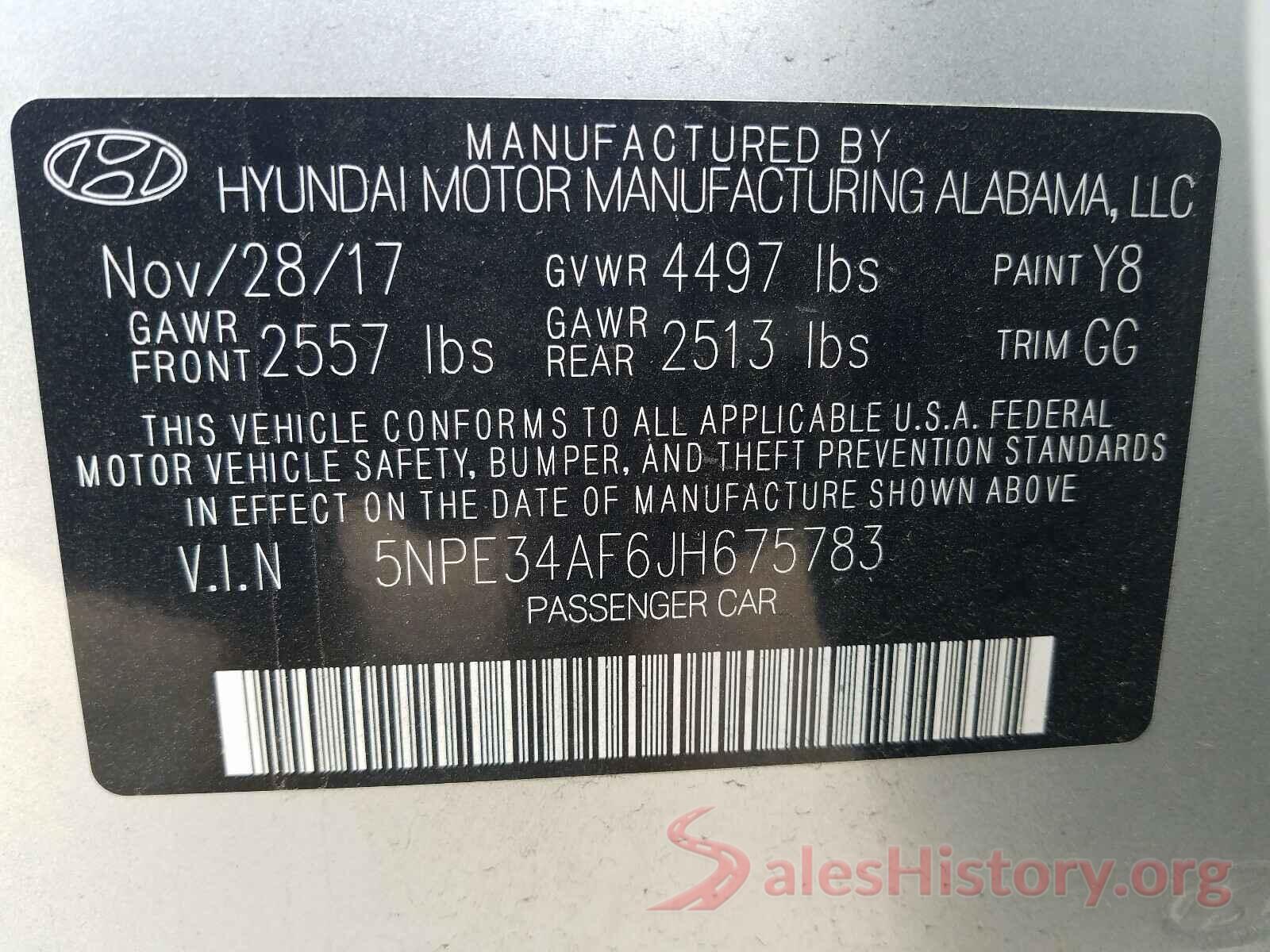 5NPE34AF6JH675783 2018 HYUNDAI SONATA